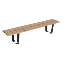 Procity - Banquette Récré-Maternelle Acajou - Pin & Métal - 150cm Largeur - Fixation à sceller