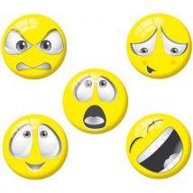 Lot de 5 Ballons PVC Jaune Ø 20 cm - Éducatifs et Ludiques - Idéal pour l'Éveil et la Motricité