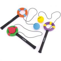 Lot de 3 Bilboquets en Mousse Multicolore - 26 cm - Polyuréthane - Jeux de Motricité