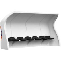 GES - Abri de touche composite 35m x 16m - Siège noir personnalisable - Aménagement extérieur