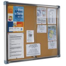 Vitrine Affichage Inox Fond Liège Porte Coulissante Ulmann