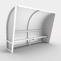 Abri De Touche Monobloc V2, Structure En Aluminium 50x50x3, Plastifiée Blanc