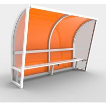 Metaluplast - Abri touche monobloc V2 long 2,5m alu - Blanc - 40% recyclé - Éco-responsable