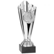 Coupe Argent Avec Socle Noir - Économique - 24cm