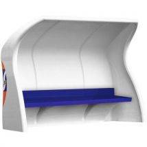 GES - Abri de touche composite 35m bleu - Assise banc lisse - Personnalisable - Aménagement extérieur