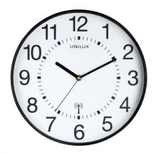 Unilux - Pendule Maxi Wave - Horloge Analogique Ronde - Ø 375 mm - Design Moderne - Blanc