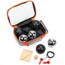 Triplette Pétanque K-Ro Team 4 - Noir/Gris - 720g - Acier - Idéale Entraînement Loisir