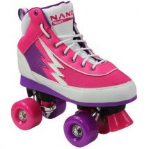 Roller Quad - Neon - Blanc/rose/violet