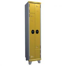 Vestiaire Portes En L À Clé Sur Pieds Largeur 400 Mm 1 Colonne Acial