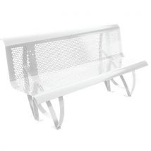 Procity - Banc Gériatrie 2m Gris Clair - Acier Métal - Ergonomique - Aménagement Extérieur