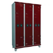 Vestiaire Portes En L À Clé Sur Pieds Largeur 400 Mm 3 Colonnes Acial