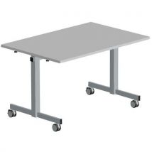 Table Abattante Rectangulaire Gris Anthracite 160x80cm - Plateau Pliant Hauteur 72cm - Piètement Métal Robuste