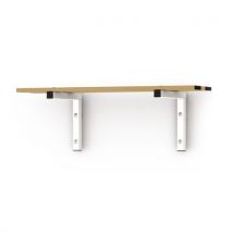 GES - Porte sacs en bois lisse marron 1m - Éco-responsable 60% recyclé - Mobilier vestiaire