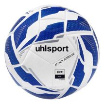 Uhlsport - Ballon de Football Attack Addglue - Taille 4 - Blanc Bleu - Certifié FIFA & UEFA - Polyuréthane