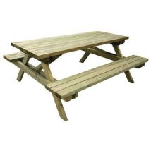 Table-bancs Bois Pin Traité Classe Iv