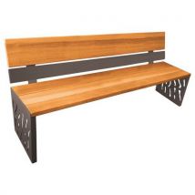 Banc Venise 180 M Acier - Dossier Acier/bois - Procity