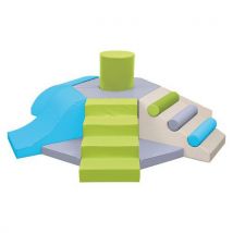 Ensemble De 19 Éléments En Mousse Avec Rampes Toboggans