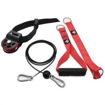 Fit And Rack - Kit de Poulie Musculation et Fitness - Noir Rouge - 1 an Garantie
