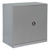 Anjou Tolerie - Armoire basse 1250x725xH1000mm Gris clair - Acier 160kg - 2 tablettes - Livrée montée