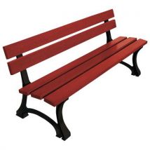 Procity - Banc Mora 2m Bois Exotique Noir Acajou Fonte - Mobilier Urbain Extérieur - 200cm