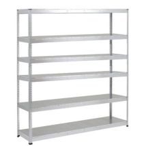 Manutan Expert - Rayonnage Charge Lourde Rapid 1 - 2440x1830x455mm - 6 Tablettes Zinguées - Montage Facile Sans Outils
