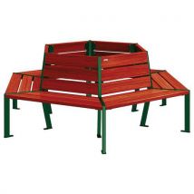 Banc Tour D'arbre Silaos Acier/bois - Procity