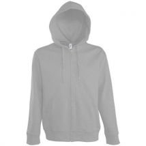 Veste Zippée À Capuche Uni Tech Gris Chiné