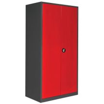 Anjou Tolerie - Armoire Haute Vide 1000x725x1950mm - Acier Anthracite/Rouge 3002 - Livrée Montée - Garantie 7 Ans