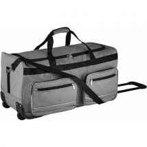 Sac De Sport À Roulettes En Polyester Gris Chiné