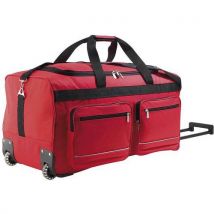 Sac De Sport À Roulettes En Polyester Rouge
