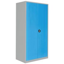 Anjou Tolerie - Armoire Haute Vide 1250x725x1950mm - Acier Gris Clair/Bleu 5012 - Garantie 7 Ans - Livrée Montée