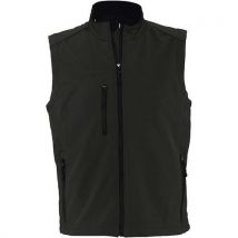 Veste Sans Manche Homme Zippée Softshell En Polyester Noir