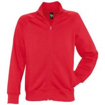 Veste Zippée Molleton Uni Tech Rouge