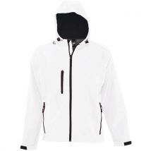 Veste Homme Zippée Softshell En Polyester Blanc