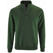 Sweat Personnalisable Col Camionneur En Coton Vert Bouteille