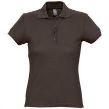 Sol-s - Polo Femme Passion Chocolat - Taille M - Coton Maille Piquée - Personnalisable - Rugby
