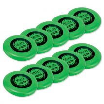 Score - Lot de 10 Disques Volants FD125 - Vert 25cm - Idéal Débutant