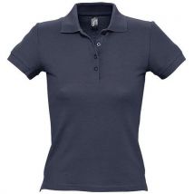 Sol-s - Polo Femme Rugby Marine M - Coton Maille Piquée Oeko-Tex Personnalisable