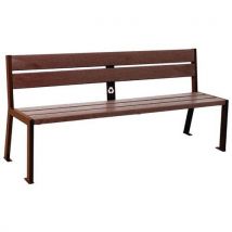 Banc Silaos 180 M Acier/plastique Recyclé 5 Lames - Procity