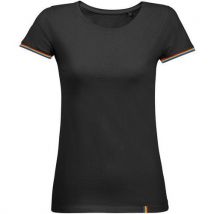 Tee-shirt Personnalisable Femme En Coton Noir/multicolor