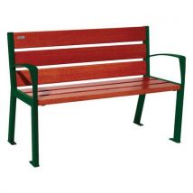 Banc Silaos Accoudoirs 6 Lames Acier/bois - Procity
