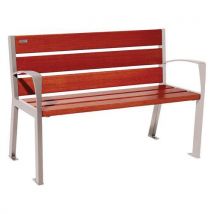 Banc Silaos Accoudoirs 6 Lames Acier/bois - Procity