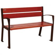 Banc Silaos Accoudoirs 5 Lames Acier/bois - Procity