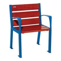 Fauteuil Silaos 6 Lames Structure Acier - Assise/dossier Bois Procity