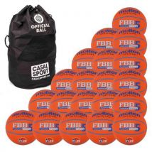 Lot De 20 Ballons De Basket Molten Ffbb Training + Sac