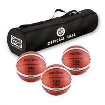 Lot 3 Ballons Basket - Molten - Bg3800 Ffbb Fiba Taille 6