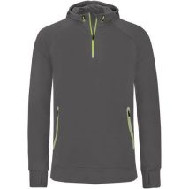 Lot de 10 - Sweat 1/2 zip Training Homme Gris Anthracite - Taille L - Multisport - Recyclable