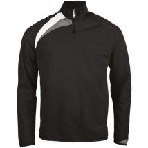 Lot de 10 - Sweat Enfant Training 1/2 Zip Noir/Blanc - 10 Ans - Multisport - Recyclable