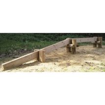 Procity - Poutre d'équilibre sportive adulte - Pin - Hauteur 50cm - Aménagement extérieur