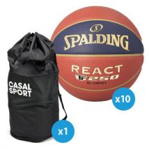 Lot 10 Ballons Basket - Spalding - Tf250 React